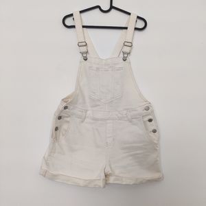 Cream overall shorts